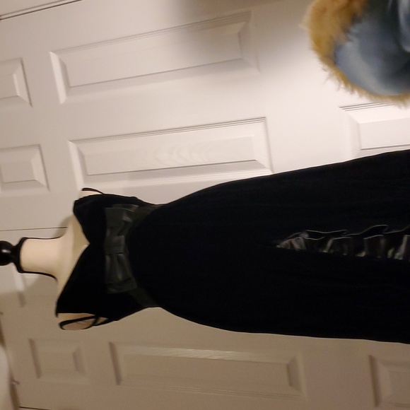 Vintage crushed velvet evening dress - Picture 4 of 12